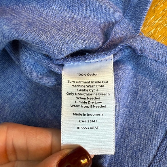 Talbots Heather Blue Short Sleeve Tee 1X - Picture 3 of 4